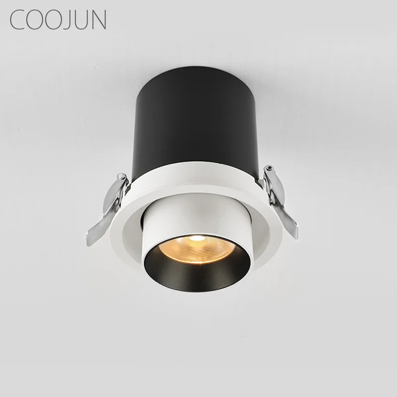 Imagem -03 - Coojun Led Stretchable Spotlight Parede de Fundo Rotateable Pintura Lâmpada Embutida Teto Downlight Lavagem Parede Iluminação Interior