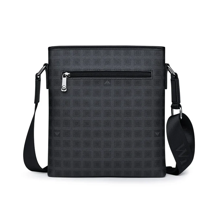 Men Custom PVC fabric crossbody bag New business casual bag vertical shoulder bag commuter backpack