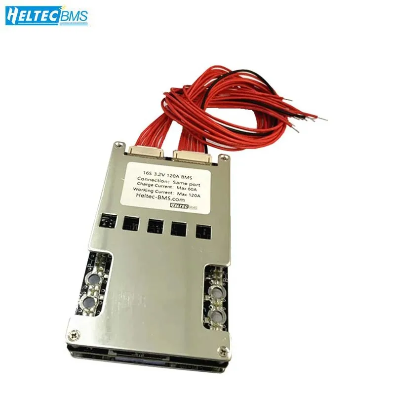 Heltecbms bms 12s 16s 48v lifepo4 60A 120A 18650 BMS 60v Ternary lithium battery BMS 48v with balanced module Energy storage