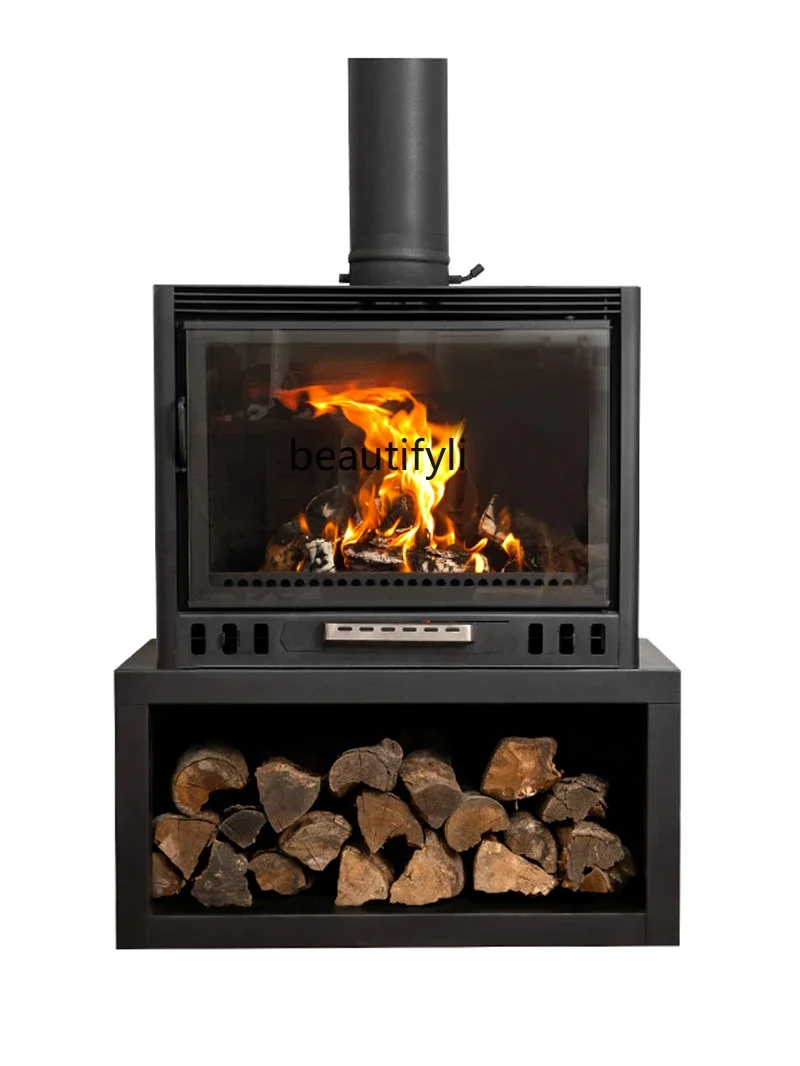 

European-Style Fireplace Real Fire Wood Burning Household Villa Winter Heater New Living Room Wood Burning Stove