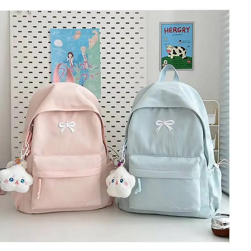 Nueva y elegante mochila bordada de estilo coreano japonés, bonita mochila escolar informal para niñas y estudiantes, bolsa de viaje para ir al trabajo diario