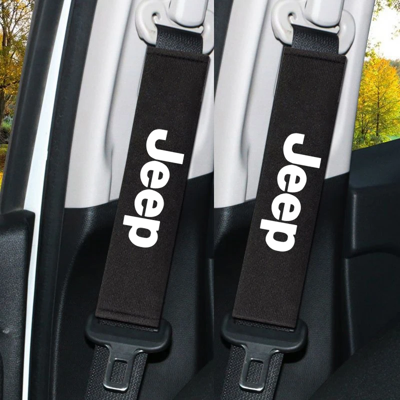 Car Seat Belt Protect Shoulder Pads Cervical Spine Headrest Neck Pillow For Jeep Renegade Wrangler JL JK Gladiator Grand Compass