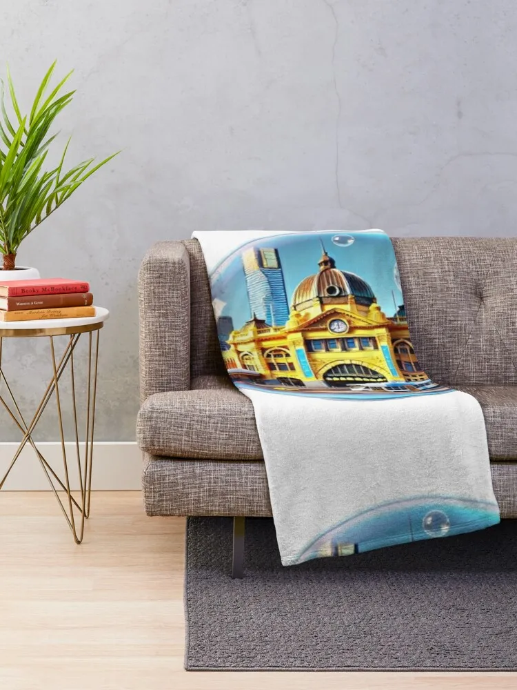 Flinders Street Station Design Throw Blanket anime Soft Beds Vintage Blankets