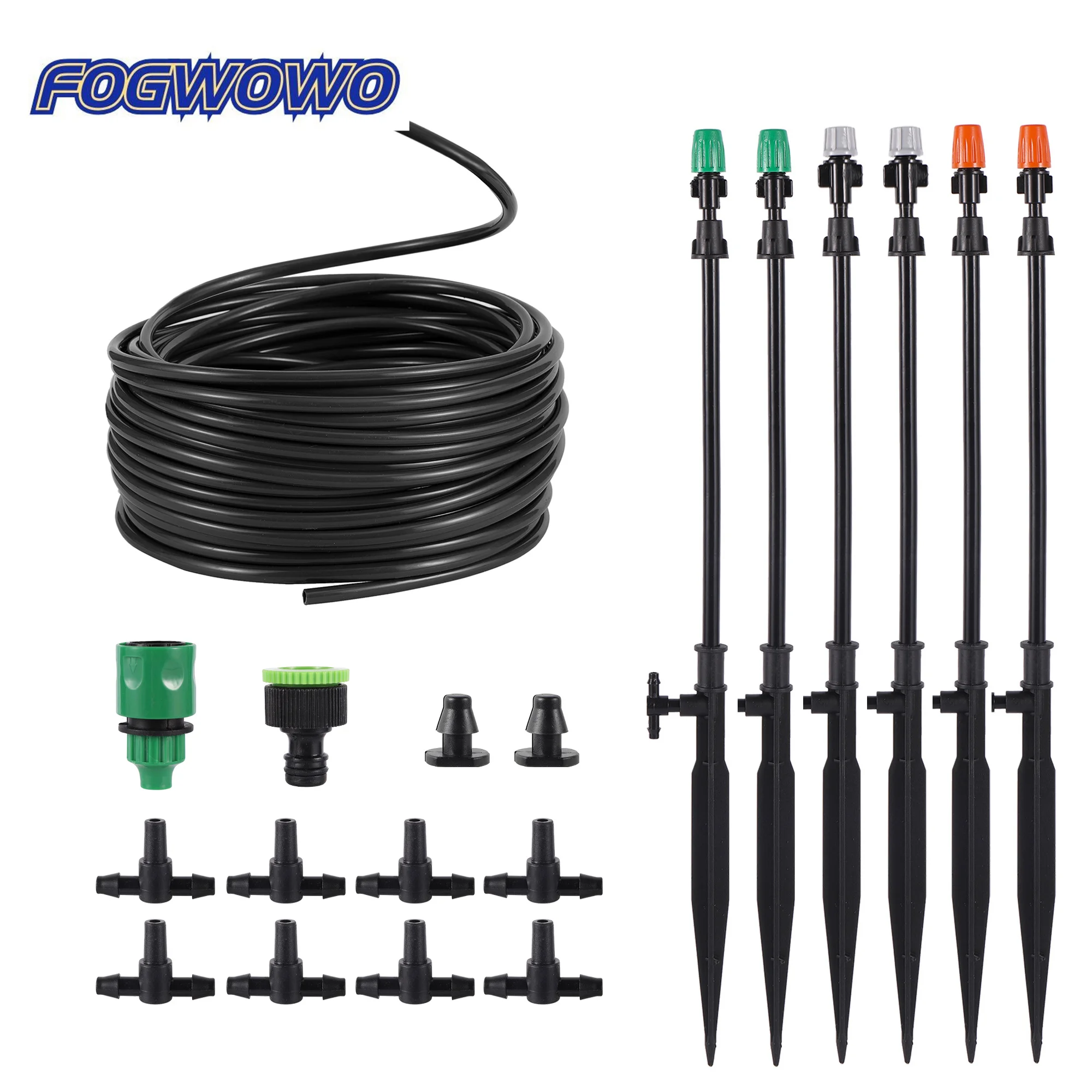 

10/15/20m Atomizing Watering Kit Adjustable Nozzle Garden Water Cooling System Irrigation Vegetable Lawn Watering Nozzle