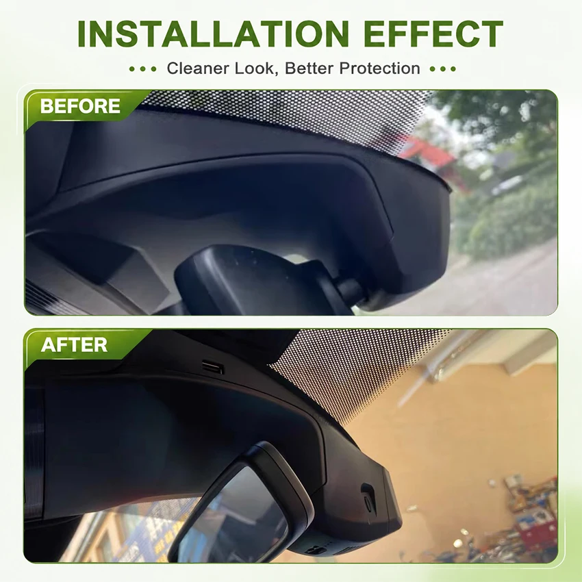 For Volkswagen T-Roc T Roc 2017-2025 Front and Rear Dash Cam for Car Camera Recorder Dashcam WIFI Car Dvr Recording Devices