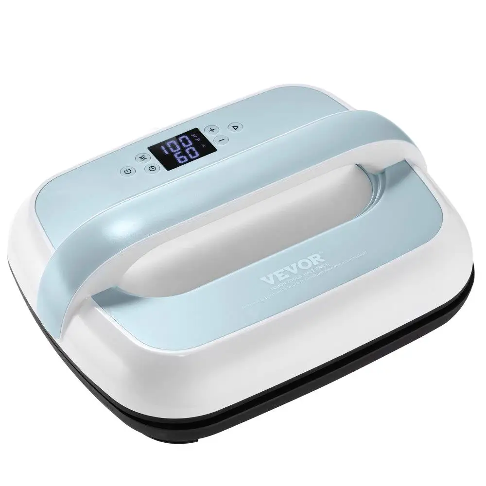 

Portable Heat Press Machine 12x10 Heat Transfer 3-in-1 Custom Printing Blue White A4 Size