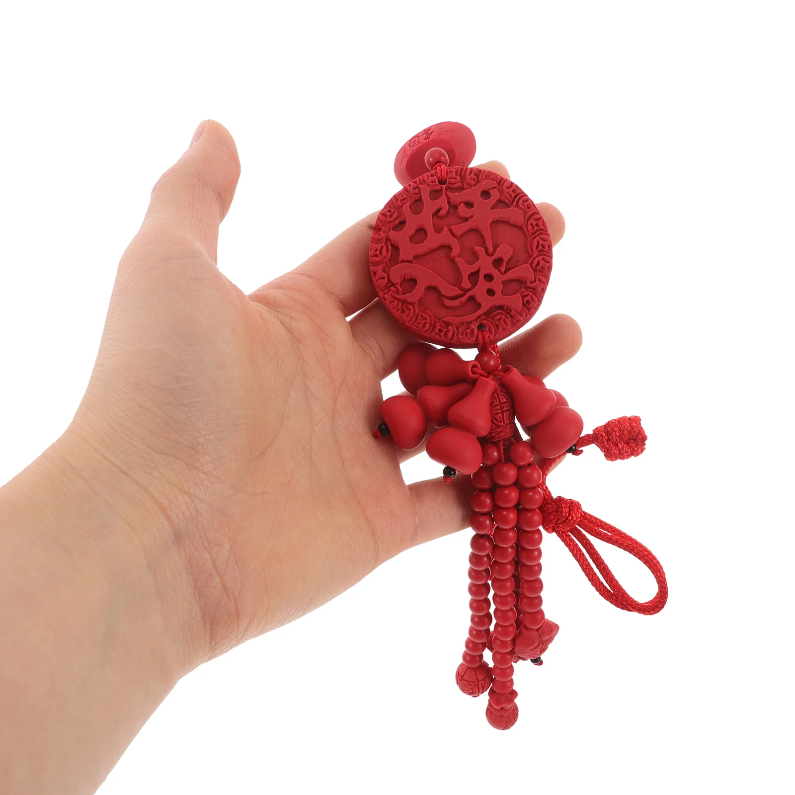 

Creative Gourd Pendant Rearview Mirror Charm Car Hanging Decoration Interior Travel Safety Chinese Style Car Ornament