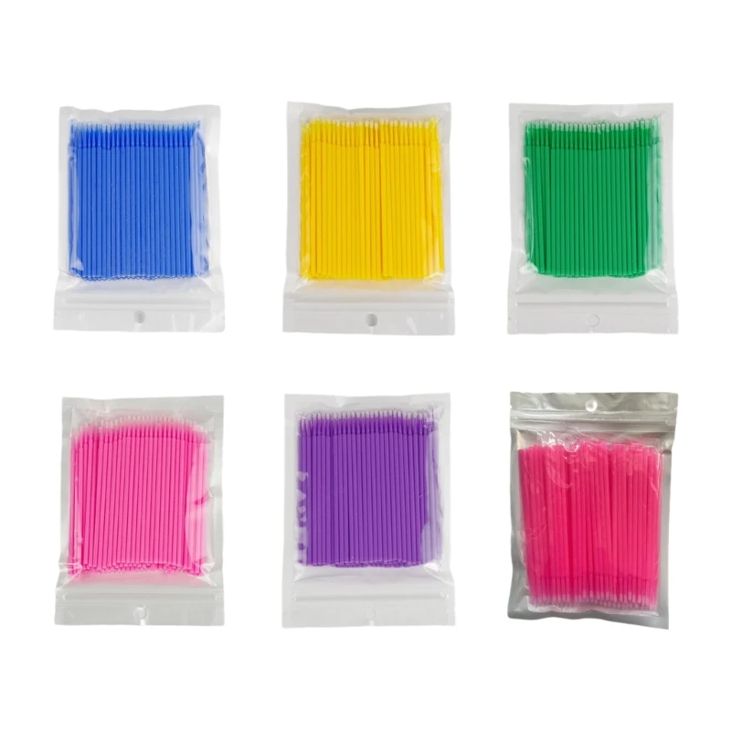 100Pcs/bag Micro Brush Portable Paint Micro Brush Tips Auto Head Mini Car Applicator