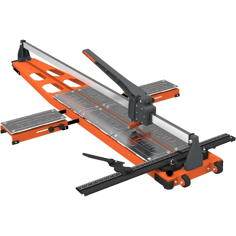 52 inch Large Format Manual Tile Cutter, Professional Porcelain Ceramic Speedy Rocket Tile Cutter with Transport Handle and Whee