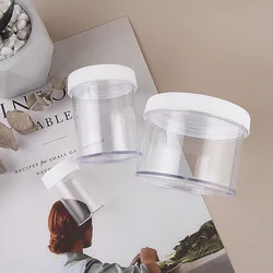 30pcs/lot 10 120 200g Plastic Transparent Jar with Wide Mouth Nail Art Star Stickers Bottle Slime Crystal Poke Color Mud