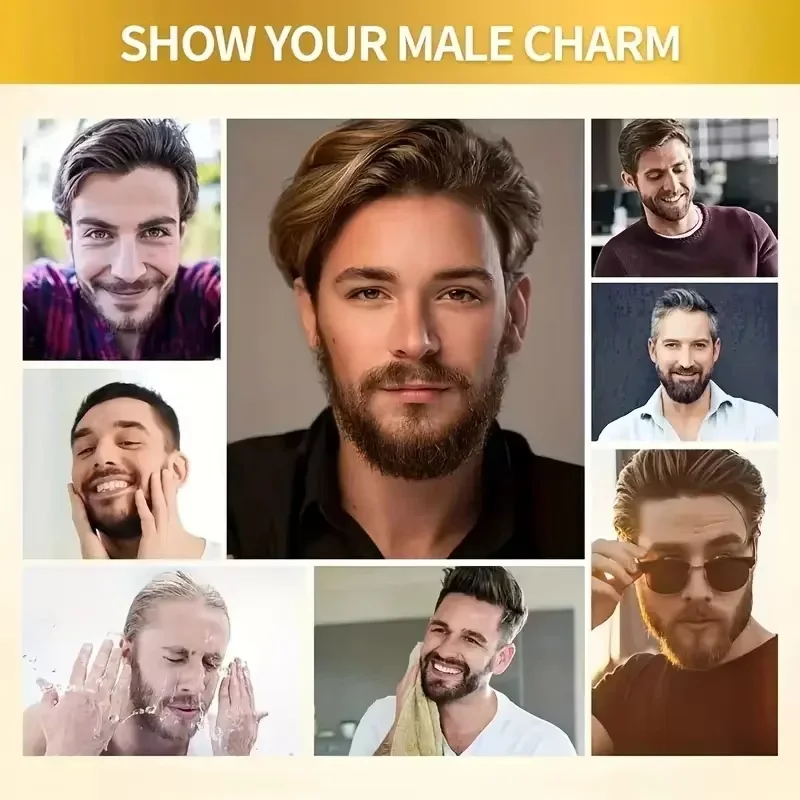 Natural Men Beard Care Cream Promotes Beard Growth Longer Thicker Softer Nourishing Dry Beards Softening Moisturizing Beard Care