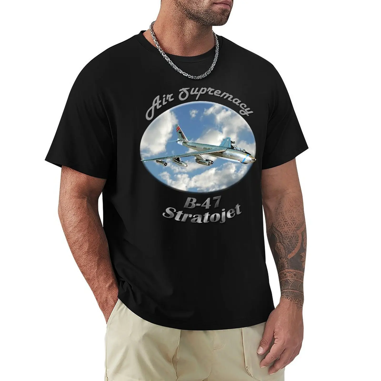 B-47 Stratojet Air Supremacy T-Shirt Work Outdoor Short Sleeve Tee
