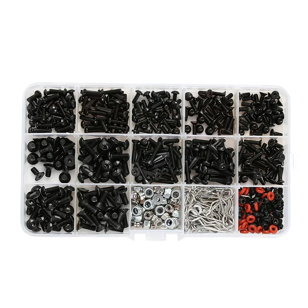 500/مجموعة صندوق مسامير محمول لـ 1/10 RC الزاحف سيارة HSP SCX10 Trxs TRX-4 TRX-6 Tamiya CFX MST HPI كيوشو محوري D110 D90 أجزاء