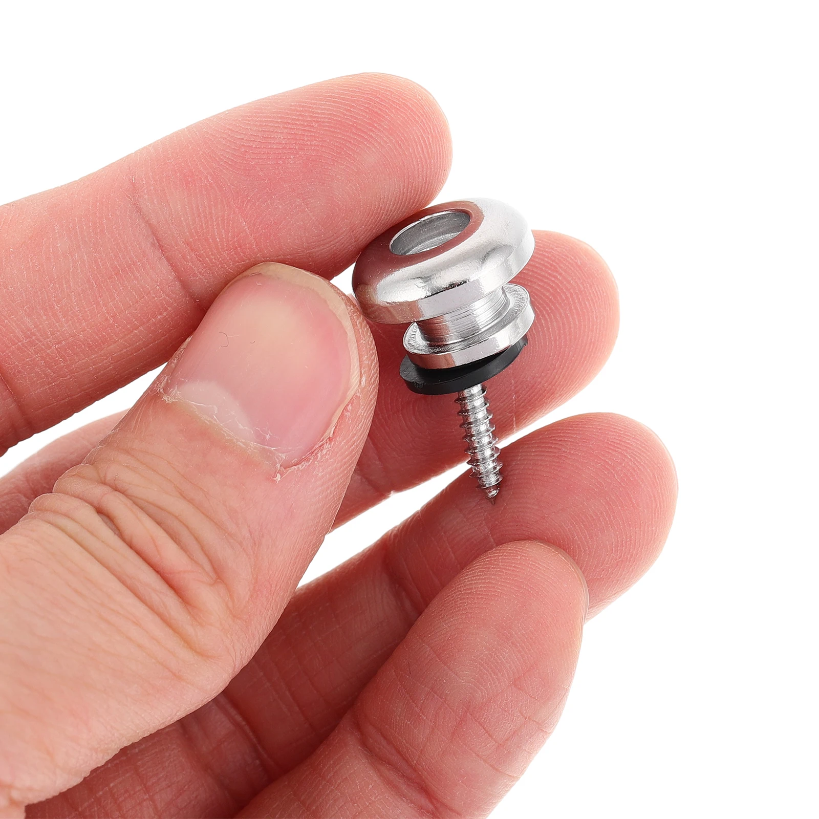 

4pcs Lock Buttons Set Universal For Acoustic Electric Bass Ukulele Metal Rubber Hardware Fast Installation Durable Fastener