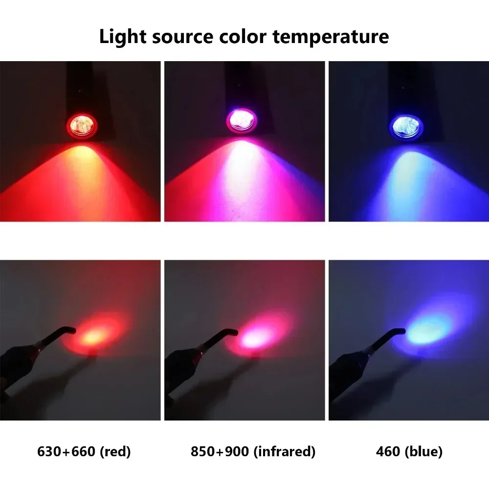 Linterna LED de fisioterapia profesional, dispositivos de terapia de luz roja y azul, Canker, tratamiento dolorido, labio, nariz, orejas, músculo