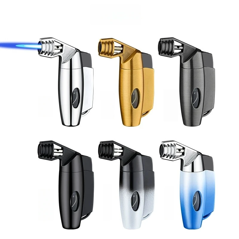 

Household Kitchen Handheld Small Spray Gun Dual Direct Windproof Lighter Transparent Visible Window Portable Lighter Wholesale