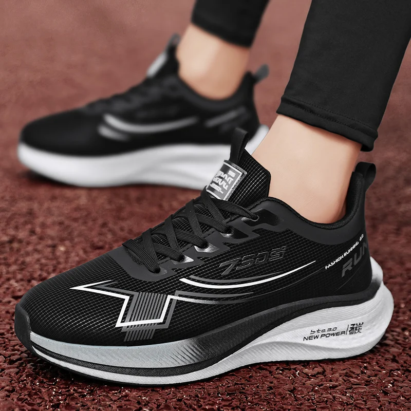 

Men's sports shoes, lightweight carbon plate racing running shoes, winter shock absorption, anti slip, wear-resistant, breathabl