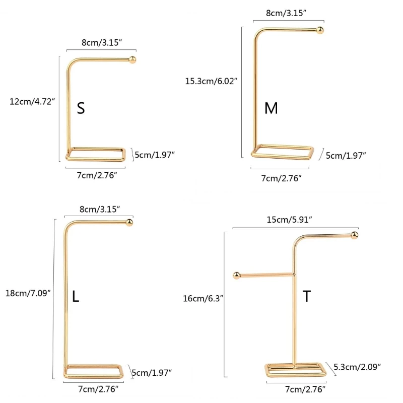 ใหม่ Wrought Iron เครื่องประดับ Display ต่างหูแสดงชั้นวางสร้อยคอโลหะผู้ถือเครื่องประดับสนับสนุนสำหรับตกแต่งบ้าน