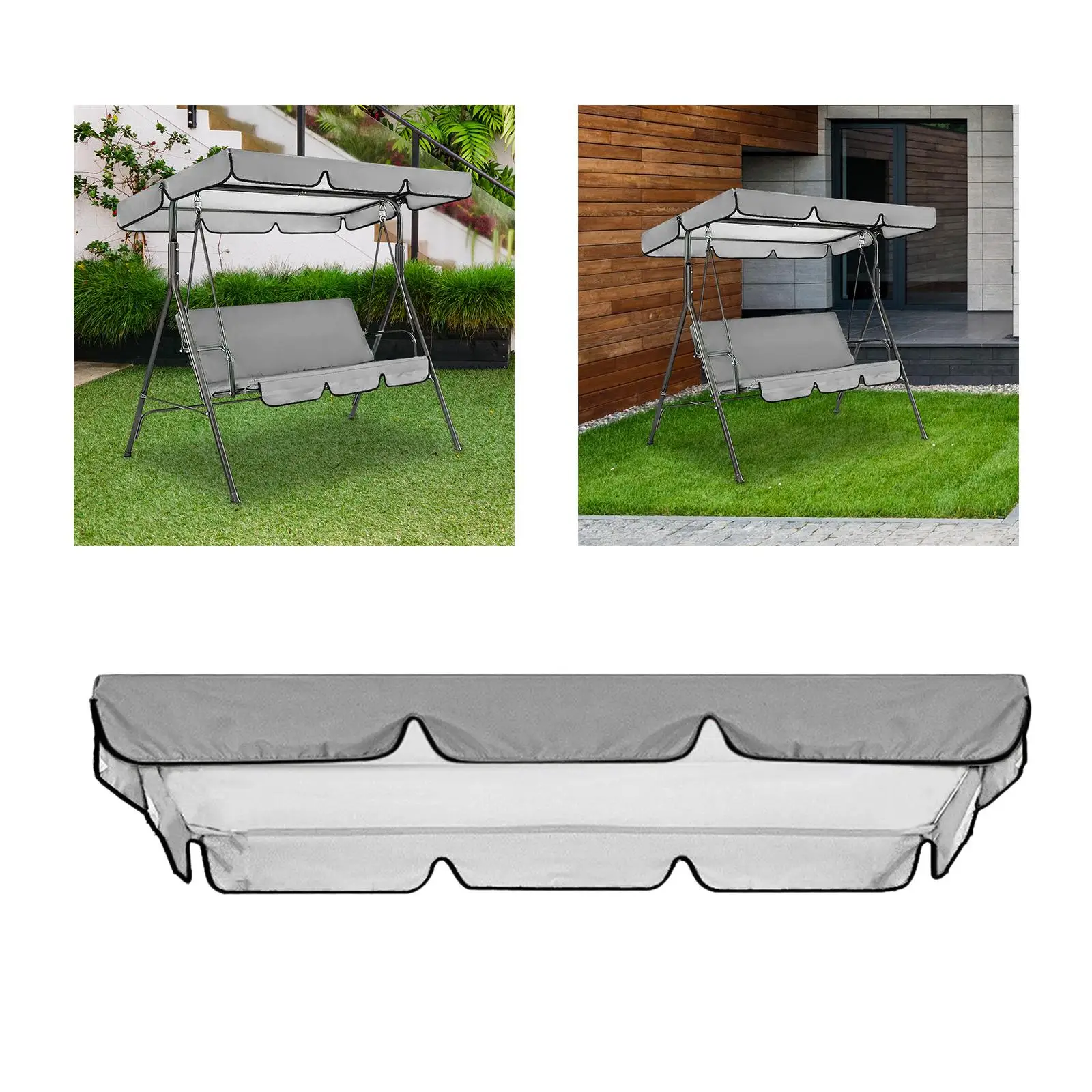Heavy Duty Outdoor Awning Canopy Cover Block Oxford Fabric for Patio Swing Chair Backyard Sun Shade