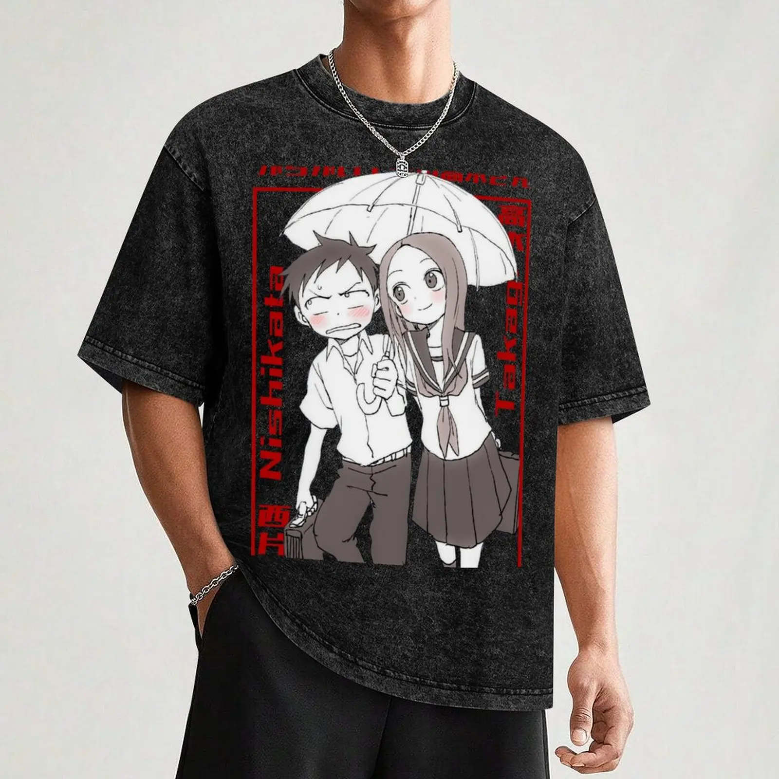 Takagi And Nishikata - Karakai Jouzu no Takagi san T-Shirt graphic t shirt vintage outfits for men