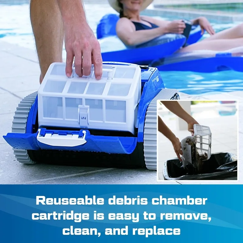 (All-New 2025) POOL BLASTER CX-300 Cordless Robotic Pool Cleaner for Smaller Inground & Above Ground Pools, 2.5 Hr Runtime