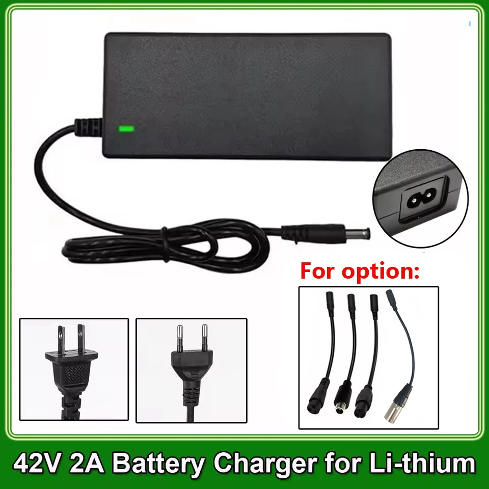 

42V 2A Power Adapter Charger For 36V 25.2V 25.9V 25.6V 24V Lithium Battery Charger Adapters AC100-240V EU/US Lithium Charger