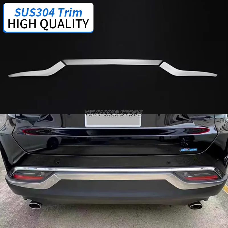 High Quality Stainless Steel Car Styling Exterior Accessory Chrome Trim 3PCS Rear Reflector Garnish for Toyota Harrier 80 2021