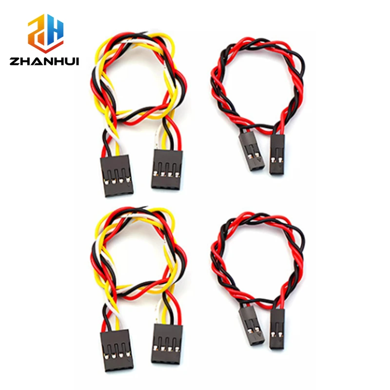 5/10PCS 2.54mm Dupont Twisted Pair Wire 2/3/4Pin Double Head Stranded Wound Terminal Cable for PCB Prototyping