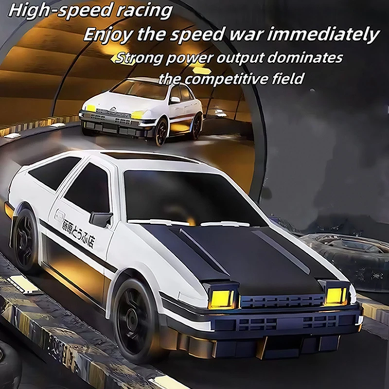 

RC Drift Racing Car 4WD 1/24 30 км/ч Высокая скорость со светом 2,4G Радиоуправляемая модель автомобиля Гоночная игрушка для соревнований для мальчиков AE86