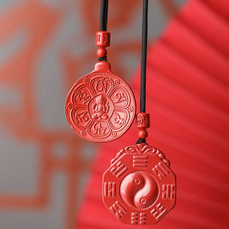 

Emperor SandstoneTai Chi Pendant Men and Women Gossip Ornaments High Content Six Word Mantra Necklace