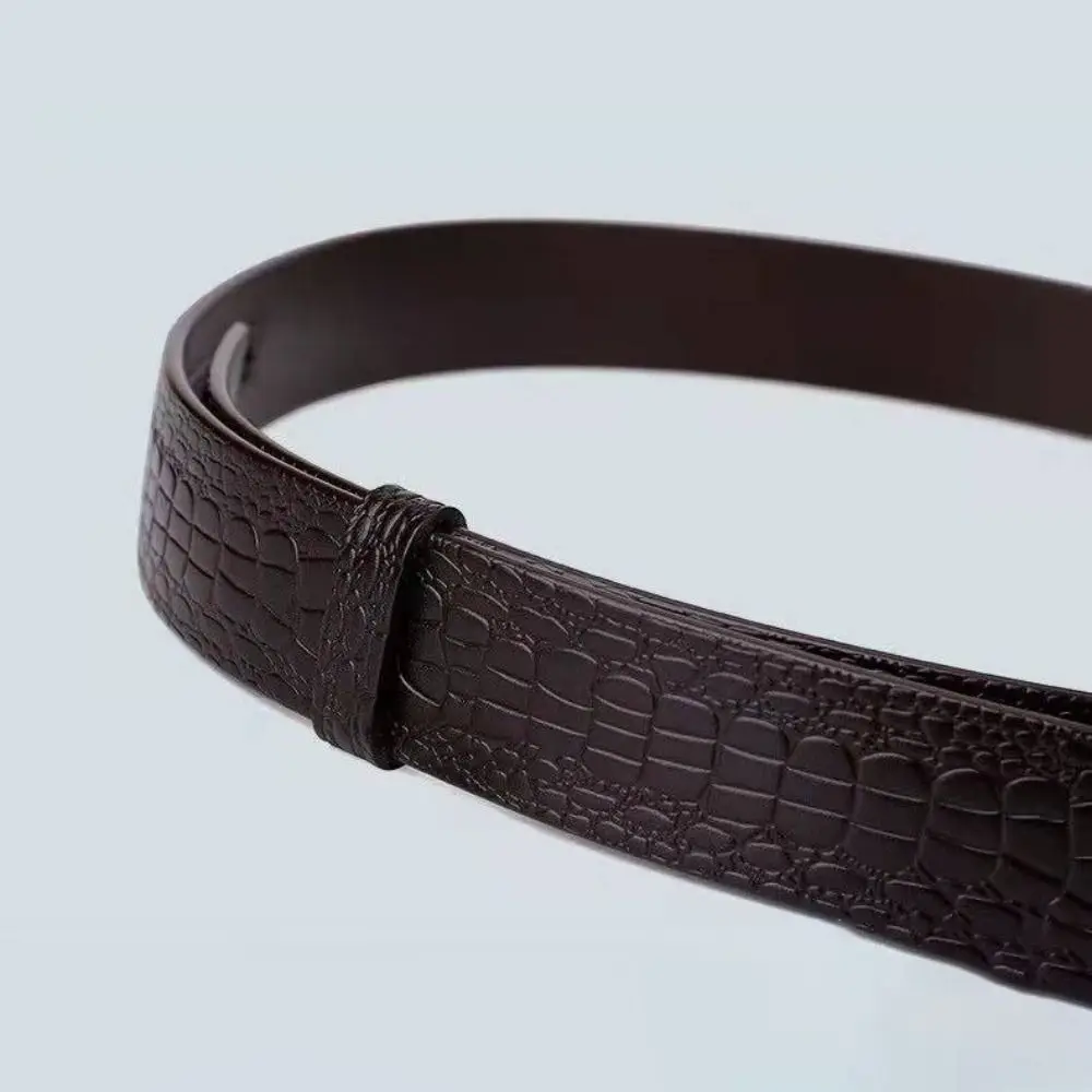3PCS Cow Genuine Leather Belt Loop Keepers DIY Crocodile Pattern Belt Loop Delicate Waist Belt Holders