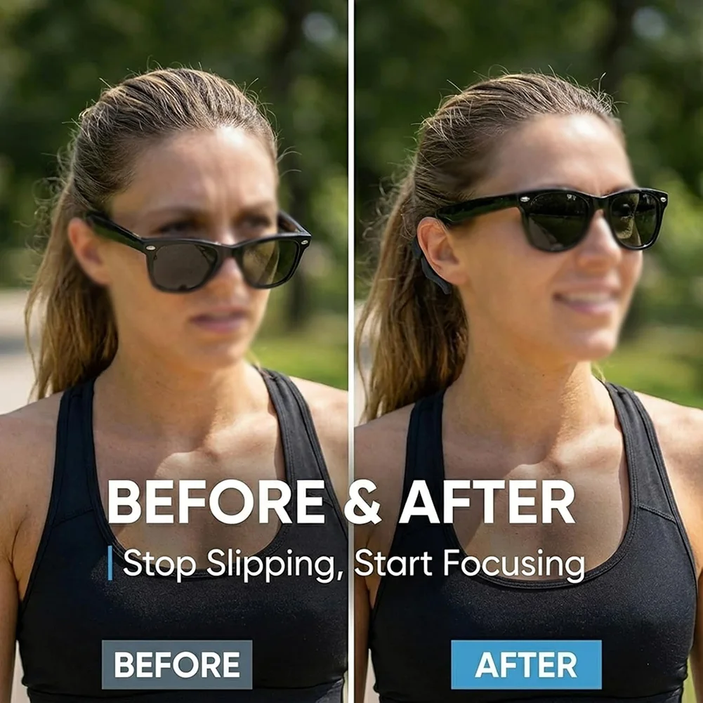Low-Profile Eyeglass Holder for Ray-Ban Smart Glasses Weighing Less Than 3 Grams with Non-Slip Grip and Comfort-Oriented Shape