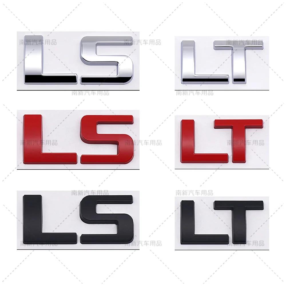 3D Metal Car Styling LT LS Badge Body Adhesive Emblem Decal Sticker For Chevrolet Silverado Suburban Tahoe Spark Off road 4X4