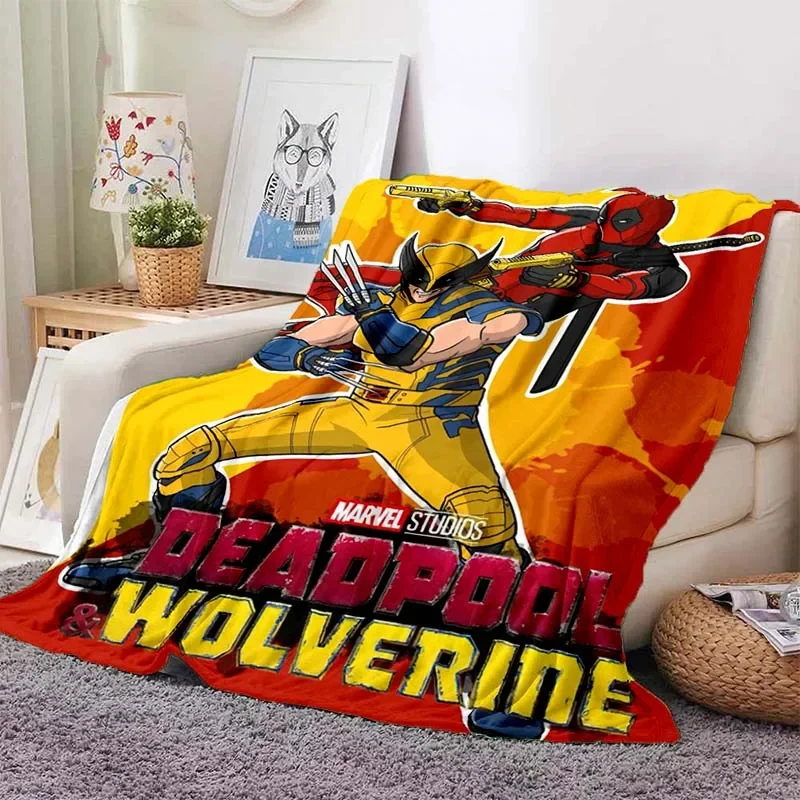 Marvel Deadpool Wolverine Printed Blanket for Home Travel Sofa Soft and Comfortable Blanket for Adults and Children Holiday G@0