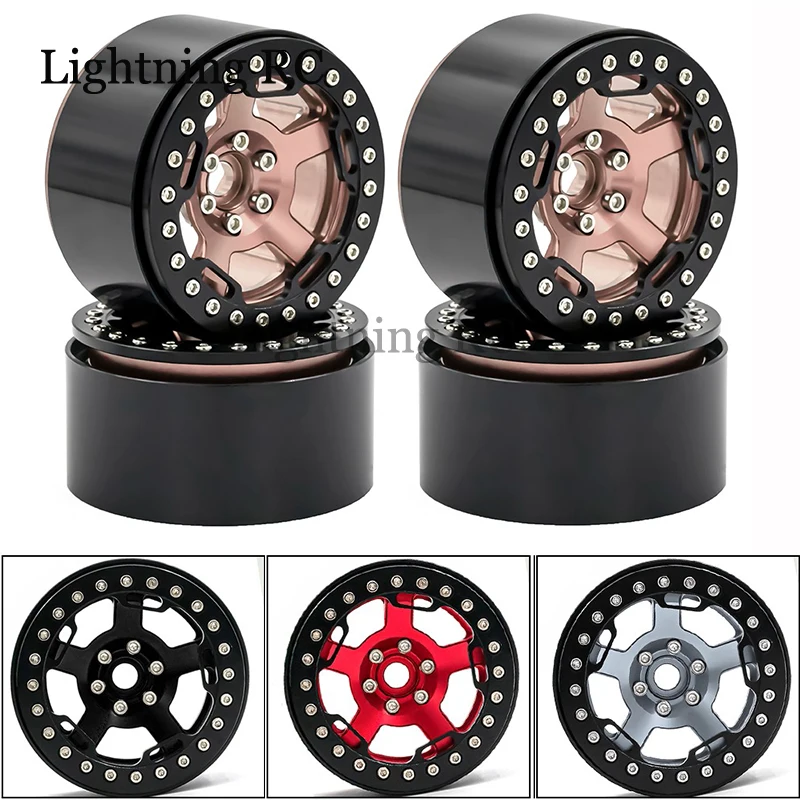 

2.2 Inch Metal Wheel Hub 4pcs Tires For 1/8 1/10 Traxxas Trx6 Axial Scx10 Crawler Rc Car Retrofit Accessories Rr10 Wraith Yeti