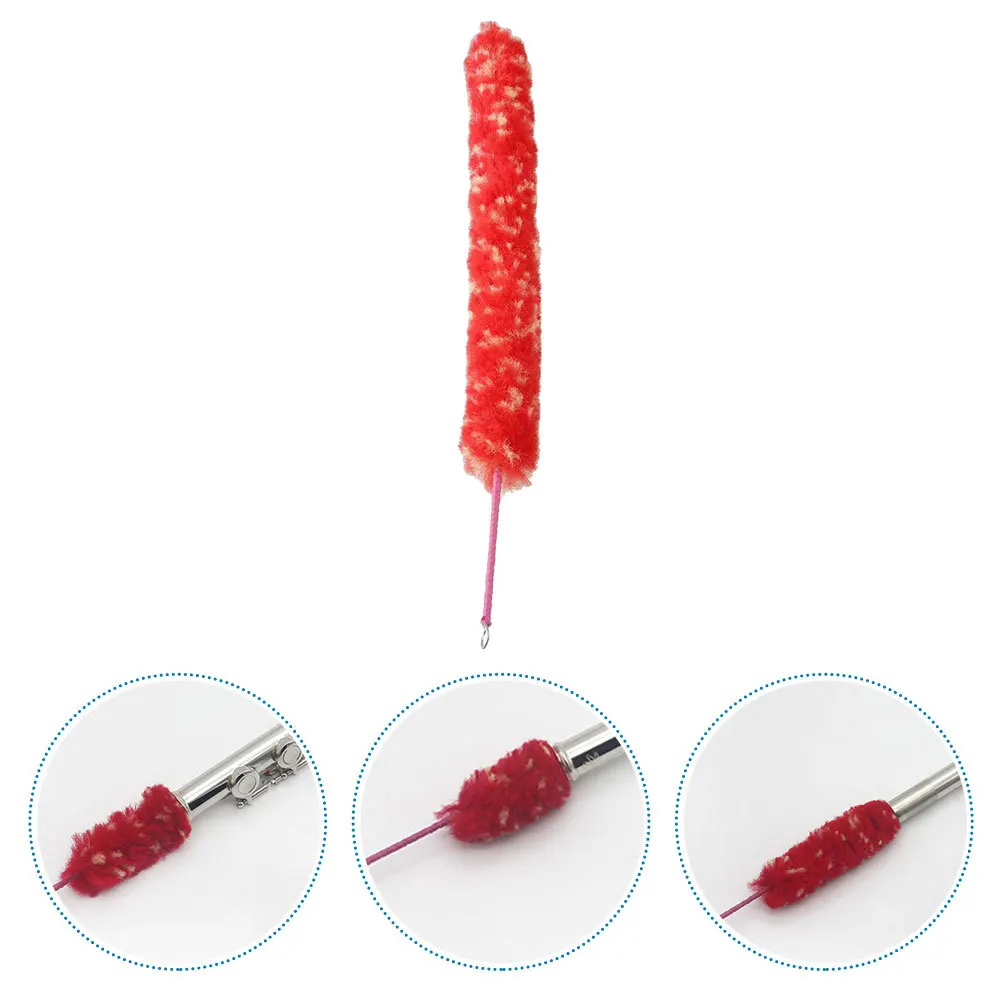 

1pc Flute Cleaning Brush Red Nylon Bristles Non-Slip Handle Piccolo Inside Cleaning Tool Useful Accessory For Flute Maintenance