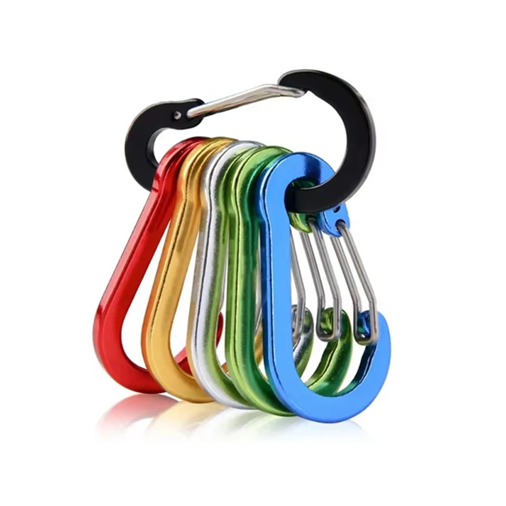 Carabiner Clip Aluminum Alloy Keychain Lock Buckle Snap D-Ring Clip Outdoor Backpack Camping Multi Tool Fishing Hiking Hook