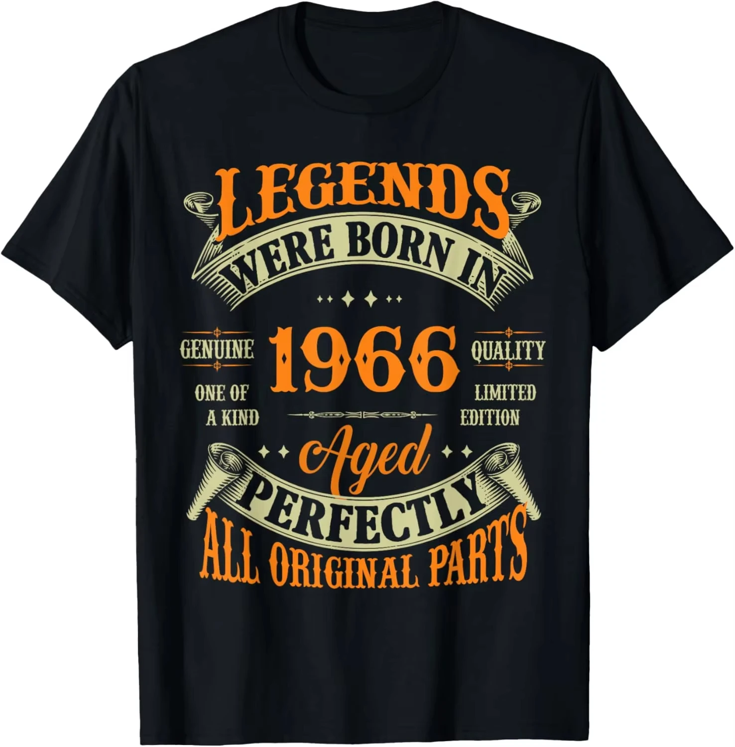 Vintage Legend Born in 1966 59th Birthday Tee 59 Years Old T-Shirt Individuell bedruckte Grafik-T-Shirts Herrenbekleidung Ropa Hombre