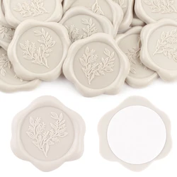20Pcs/set Grey Wax Seal Stickers Handmade Envelope Seals Self Adhesive Wax Stickers for Wedding Decoration Wine Bags