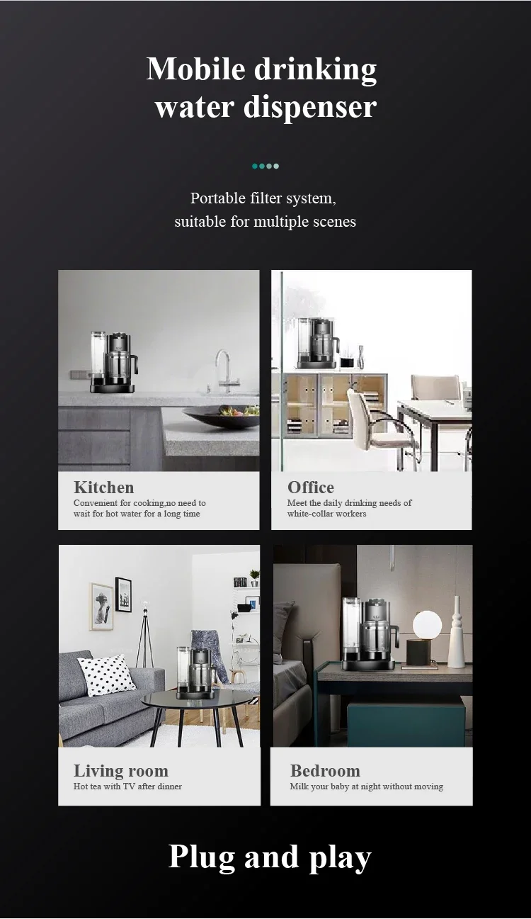 Dispenser air desktop seluler pabrik sesuai pesanan dengan filter
