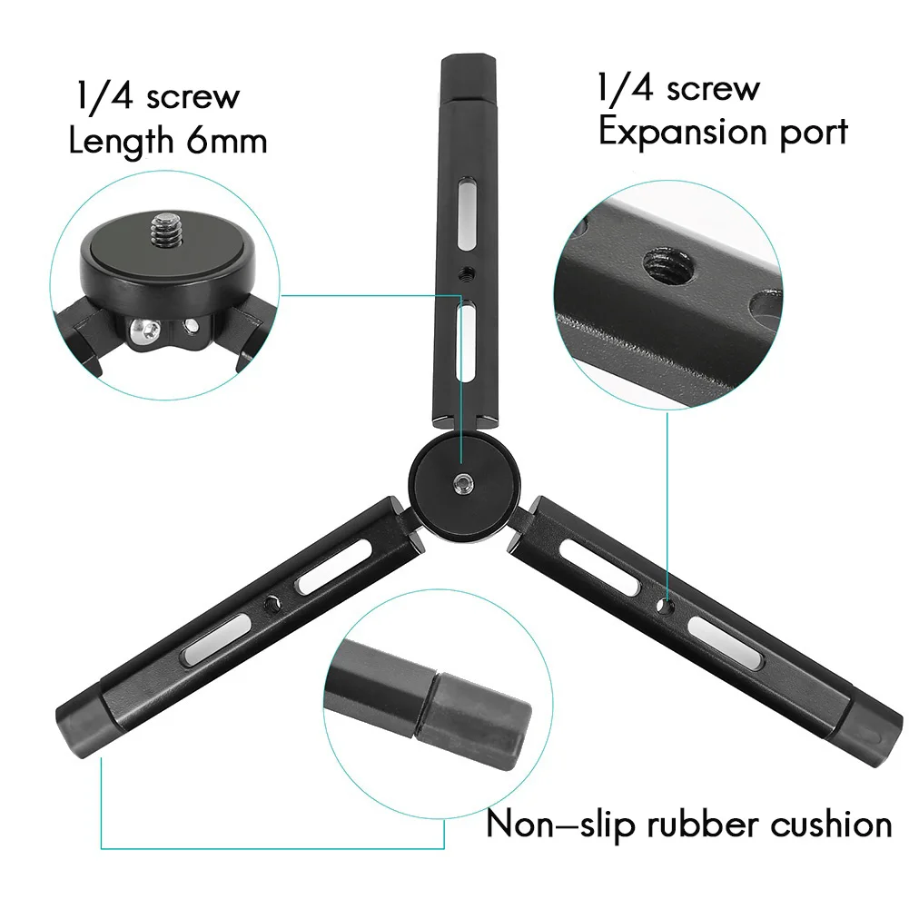Mini-Stativ Aluminium legierung Desktop-Ständer Stativ mit 1/4 Zoll Schraube für zhiyum ronin s sc Kamera Camcorder Projektor