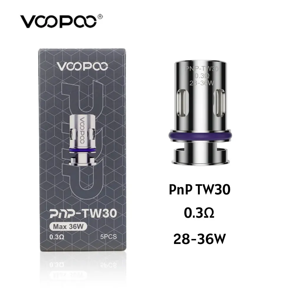 5 قطعة/الوحدة الأصلي VOOPOO PnP TW لفائف TW15/TW20/TW30 0.15ohm/0.2ohm/0.3ohm صالح PnP جراب لسحب H80S/اسحب E60/اسحب M100S