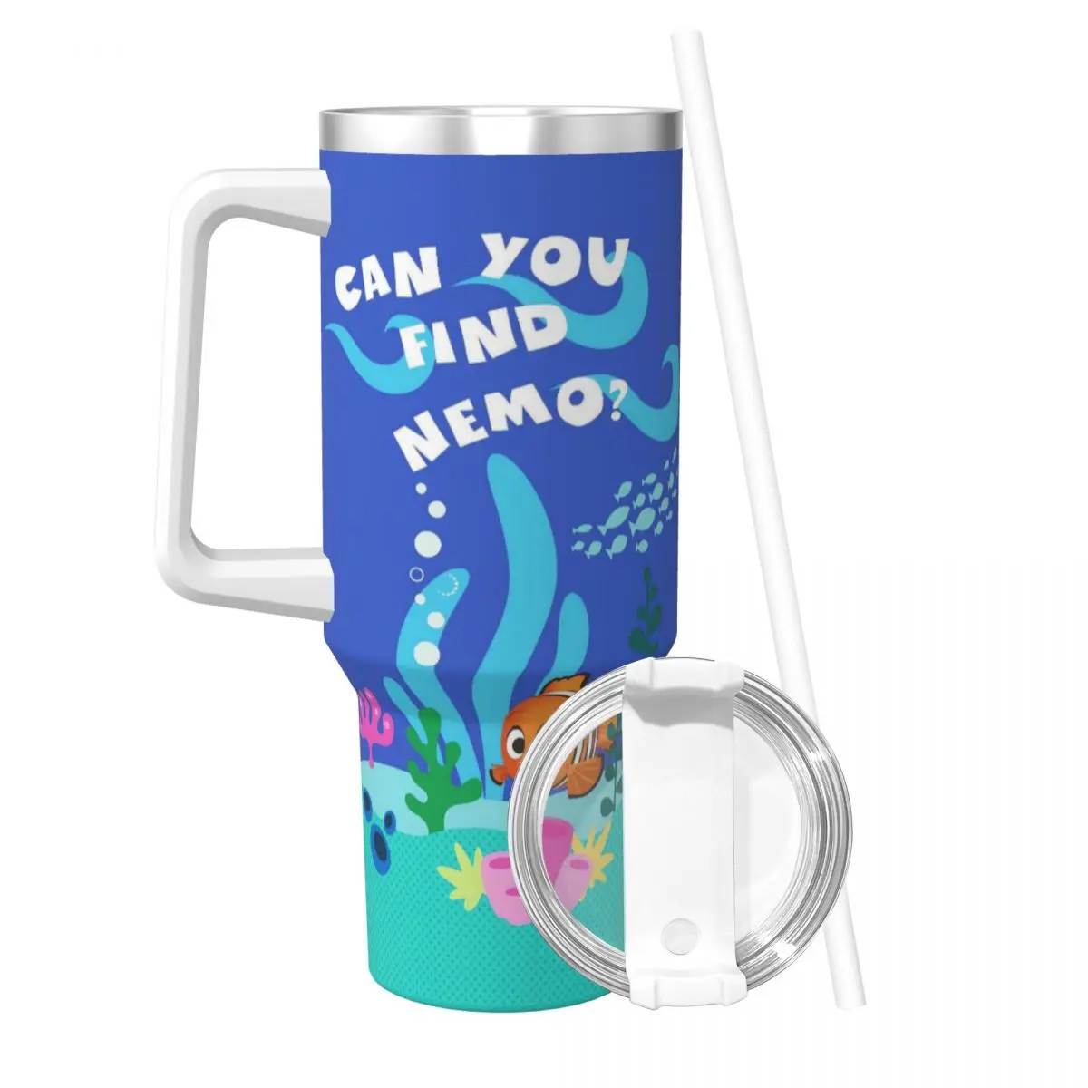 الفولاذ المقاوم للصدأ بهلوان النتائج نيمو أكواب كوب مع القش السفر زجاجة ماء باردة وساخنة مانعة للتسرب كوب حراري كبير #2