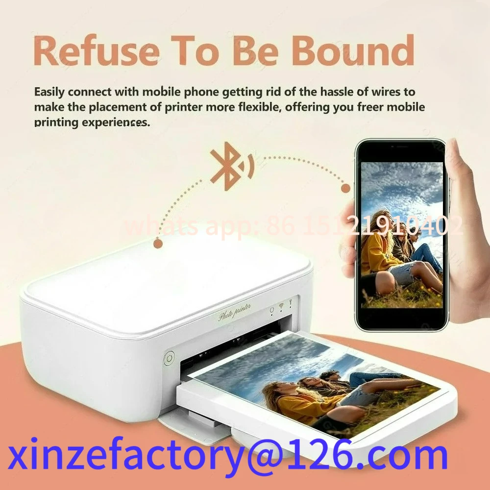 

Customizable Thermal Photo Printer 4X6 inch Photo Paper for CP4100 Desktop Bluetooth