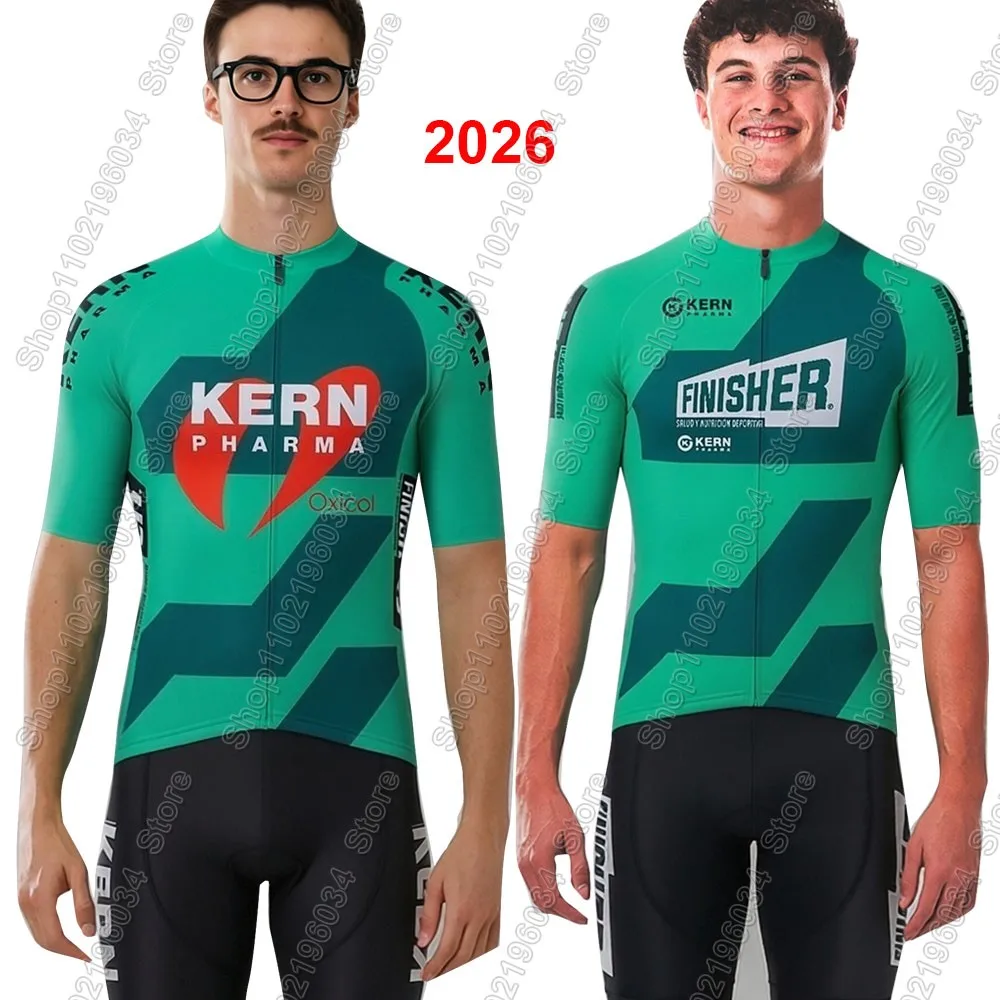 Conjunto de Jersey de Ciclismo Kern Pharma 2026, Ropa de Ciclismo de Verano para España, Camiseta de Ciclismo de Carretera, Pantalones Cortos con Tirantes, Ropa de Ciclismo MTB, Maillot