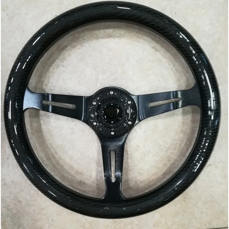 Small car modified 14-inch carbon fiber steering wheel, universal edge steering wheel C