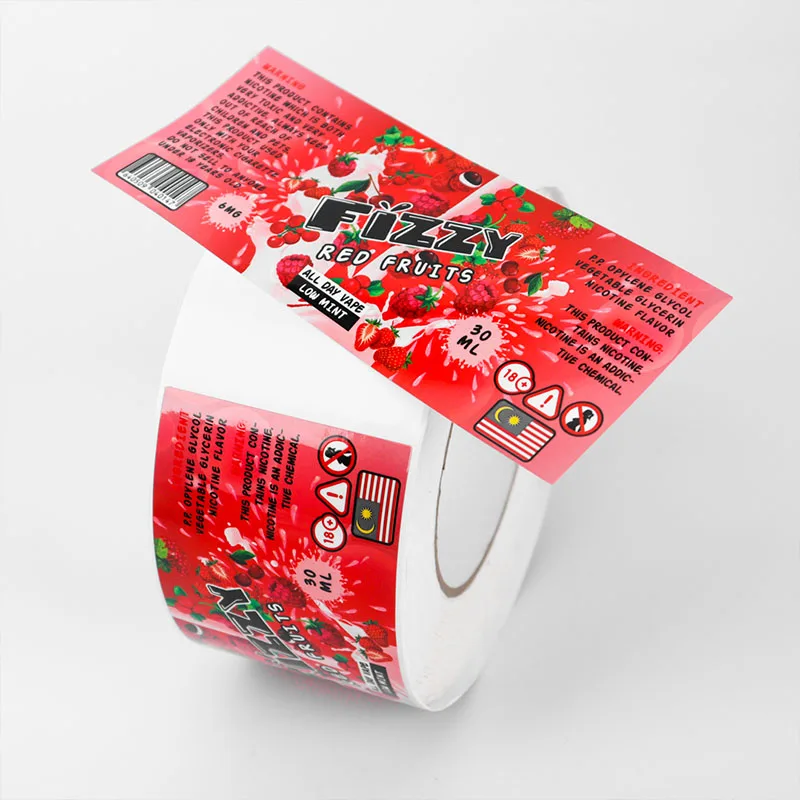 Custom Waterproof Vinyl Healthcare Bottle Stickers With Barcode Printed Matte Self Seal Packaging Labels For Plastic Jars