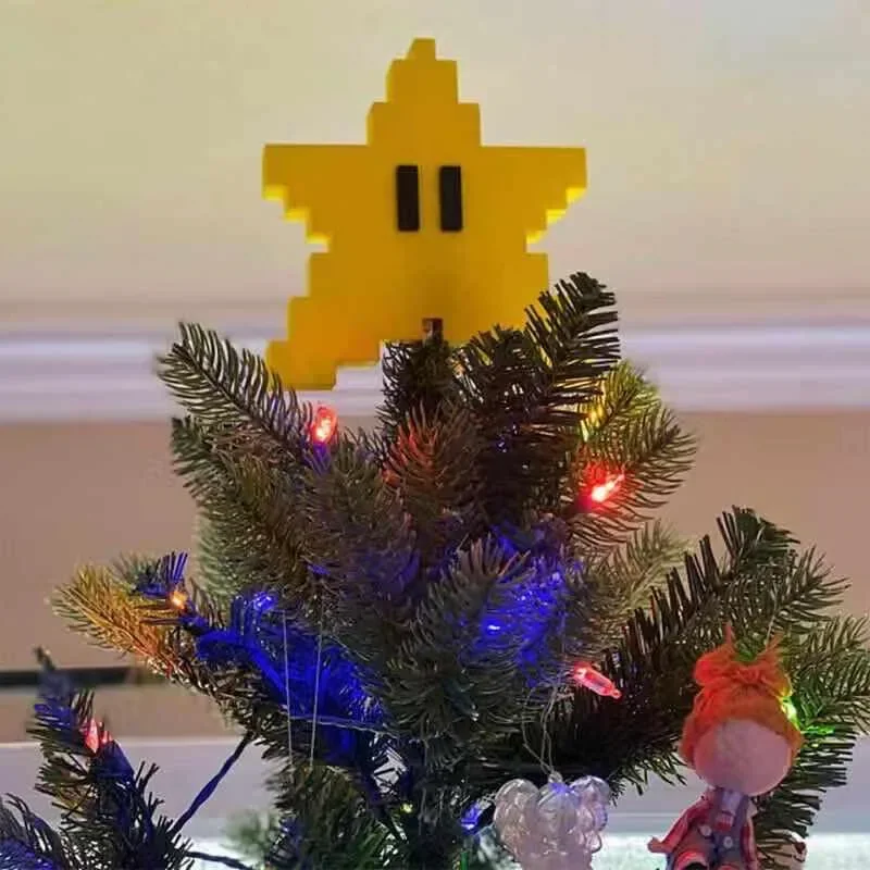 Super Mario Bros Christmas Tree Decorations Pentagram Accessories Cartoon Anime Derivative Peripherals Pendant Christmas Party