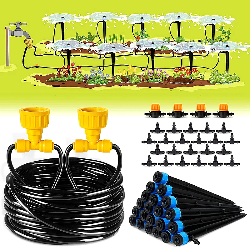 

28 Meters Garden Lawn Drip Irrigation Set DIY Green Plants And Potted Plants Automatic Watering System Vegetable Watering Device