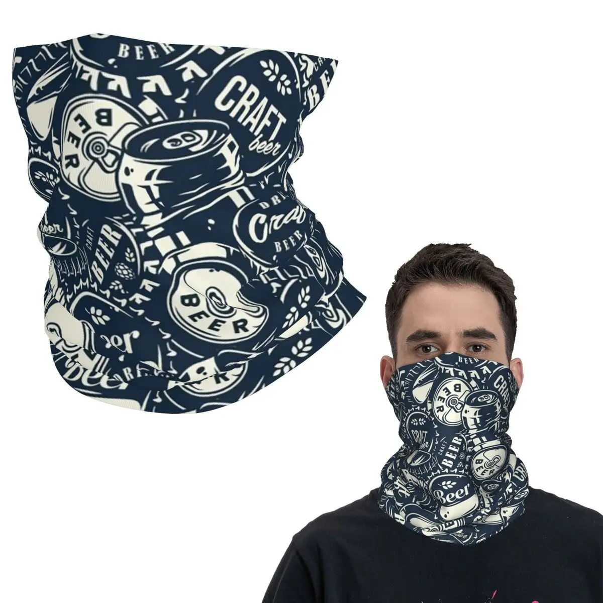 

Пивная бандана с рисунком Bier, шарф для лица с принтом, теплая Балаклава, унисекс, для взрослых, зима